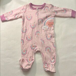 Koala Kids Pink Rainbow Footie